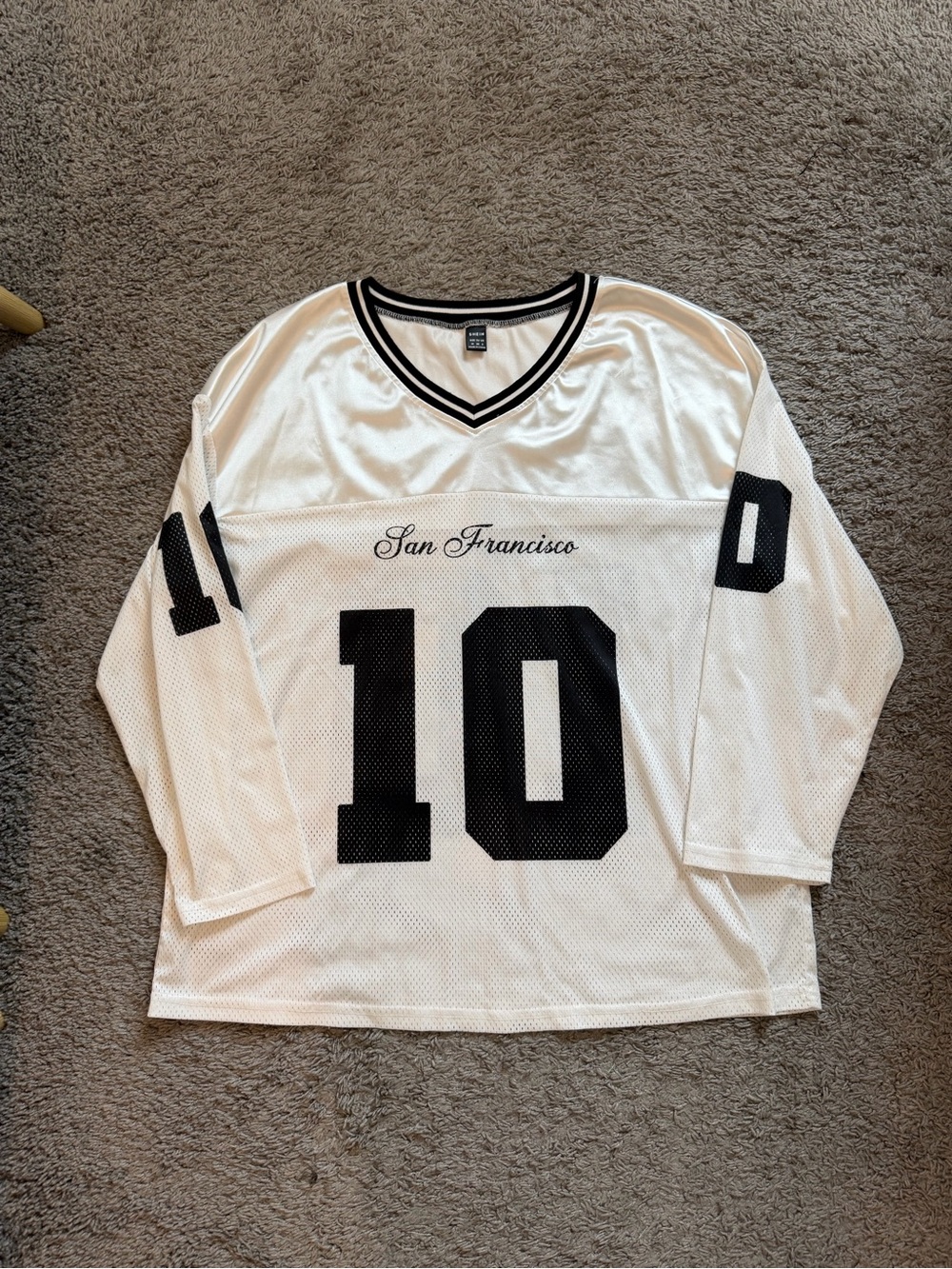 White and Black 'San Francisco' Number 10 Jersey